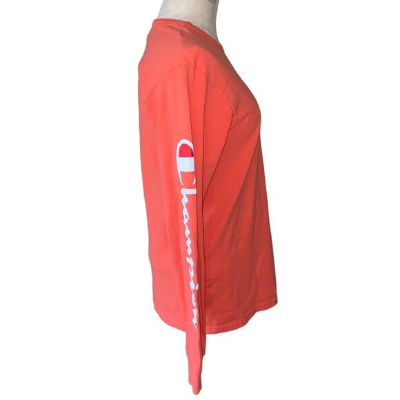 Champion collection Heritage Big C Groovy Papaya Long Sleeve T-Shirt medium - Picture 2 of 5